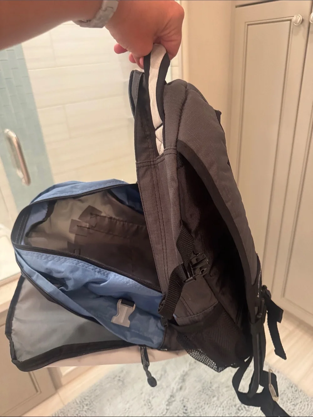 Blue and Cream Men’s Backpack